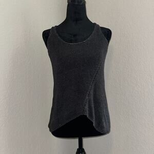 Vince Tank Top Women's XS Black Sleeveless Open Knitted Scoop Neckline Casual